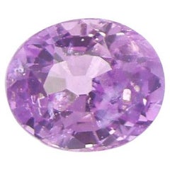 Saphir violet 0,99 carat, pierre précieuse non sertie ovale 6 x 5 mm
