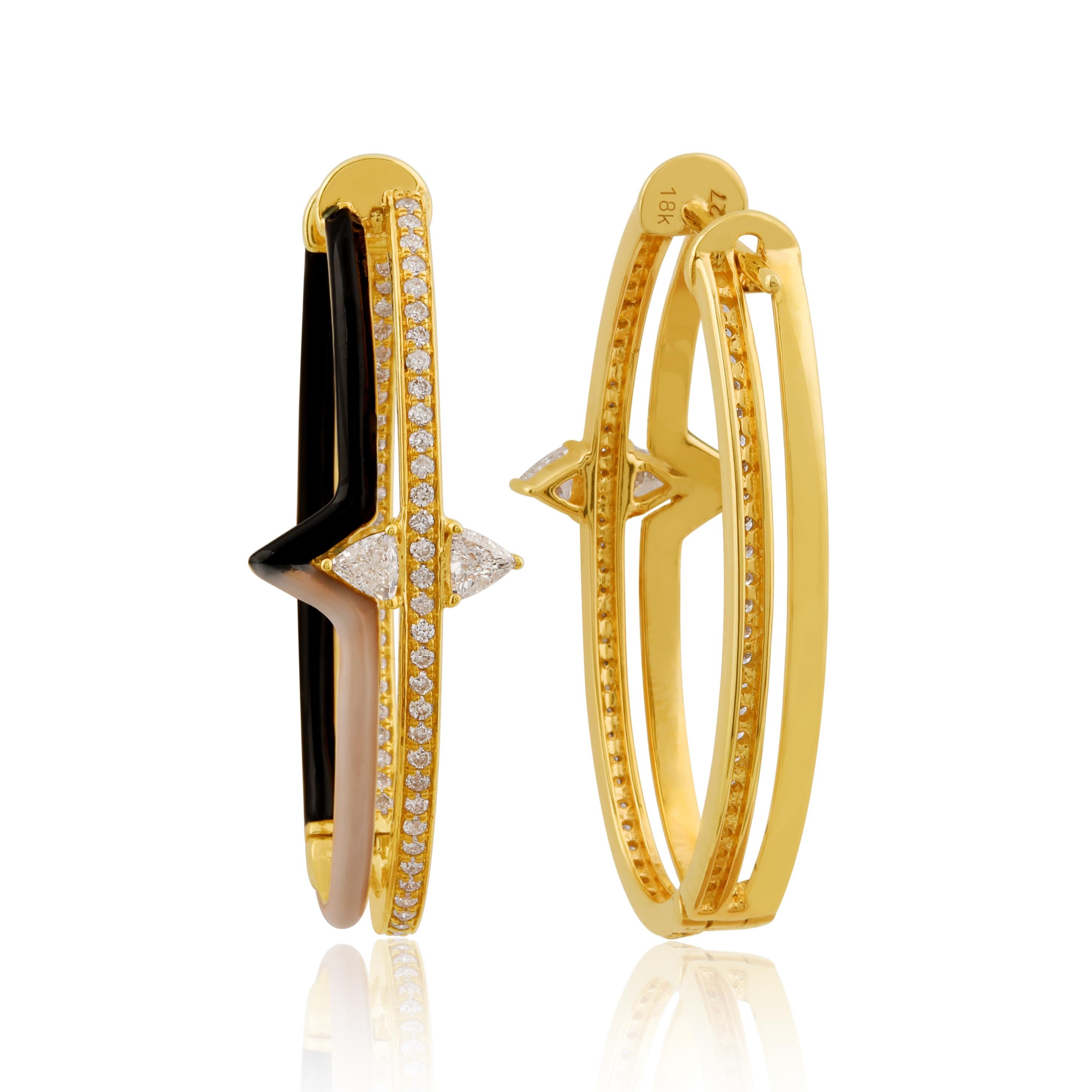 Item Code :- SEE-12105
Gross Weight :- 10.73 gm
18k Yellow Gold Weight :- 10.53 gm
Diamond Weight :- 0.99 carat  ( AVERAGE DIAMOND CLARITY SI1-SI2 & COLOR H-I )
Earrings Size :- 36x23 mm approx.
✦ Sizing
.....................
We can adjust most