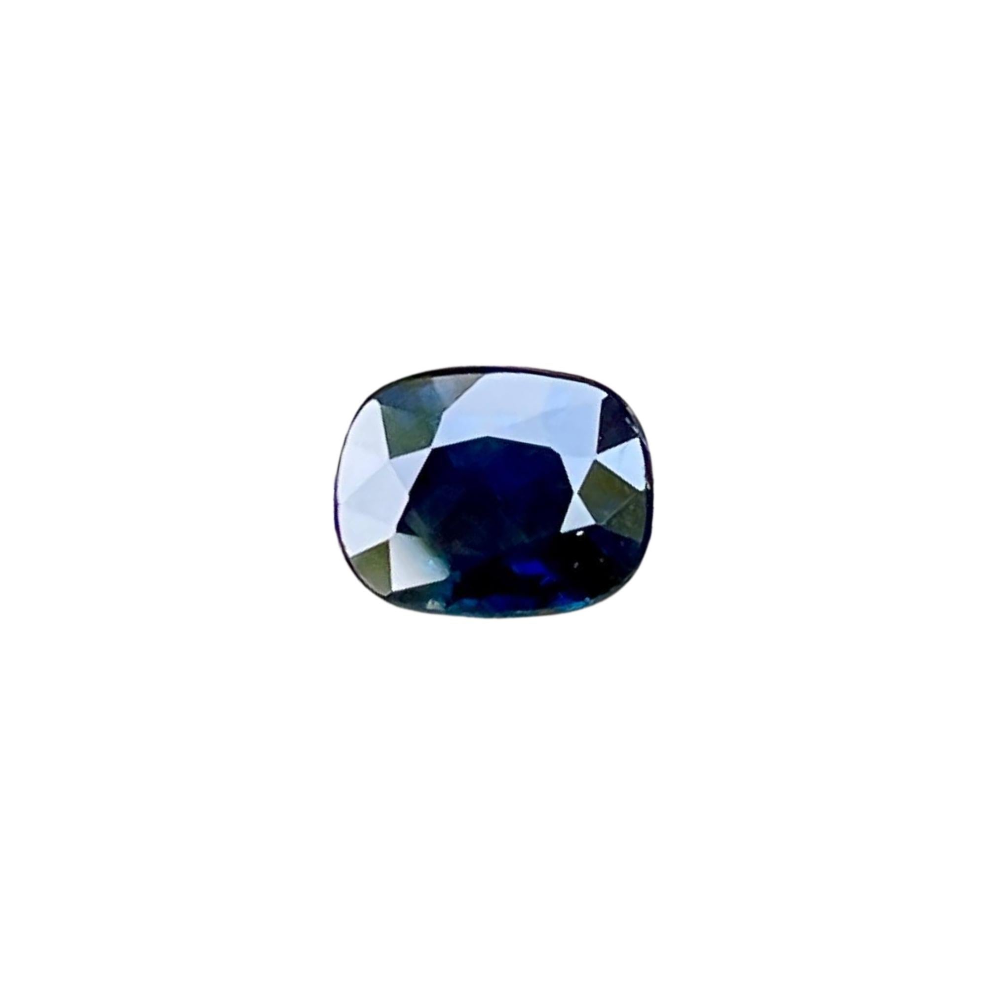 0,99 Karat Tiefblauer Saphir Stein Cushion-Schliff Madagaskar's Edelstein im Angebot 3