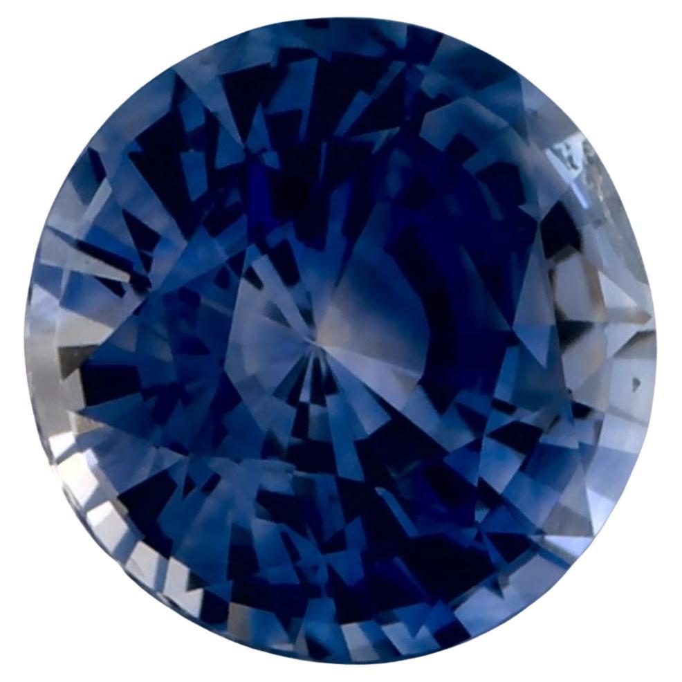 0.99 Ct Blue Sapphire Round Loose Gemstone
