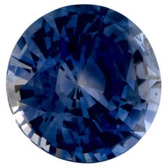 0.99 Ct Blue Sapphire Round Loose Gemstone