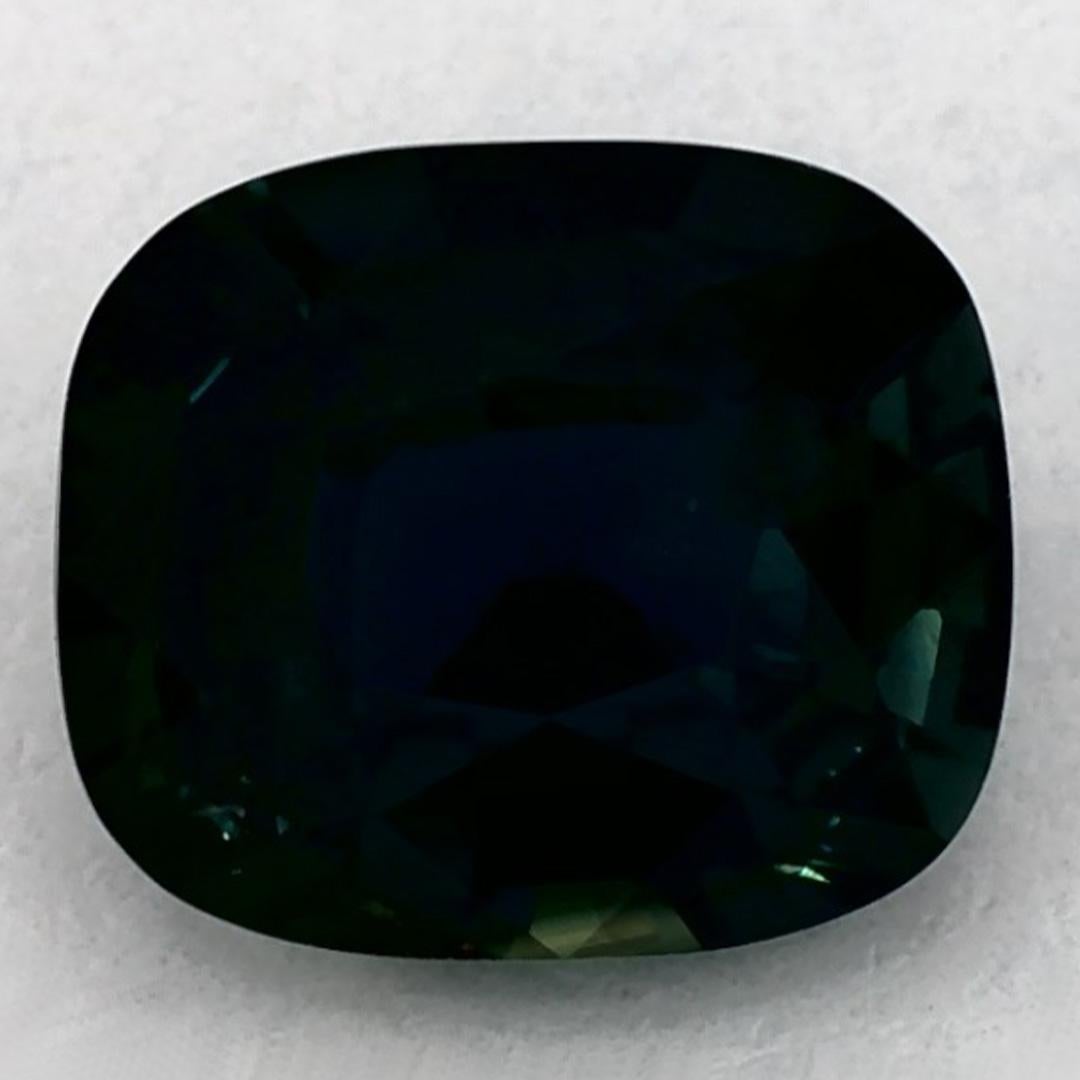 0.99 Ct Green Sapphire Cushion Loose Gemstone (pierre précieuse en vrac) en vente