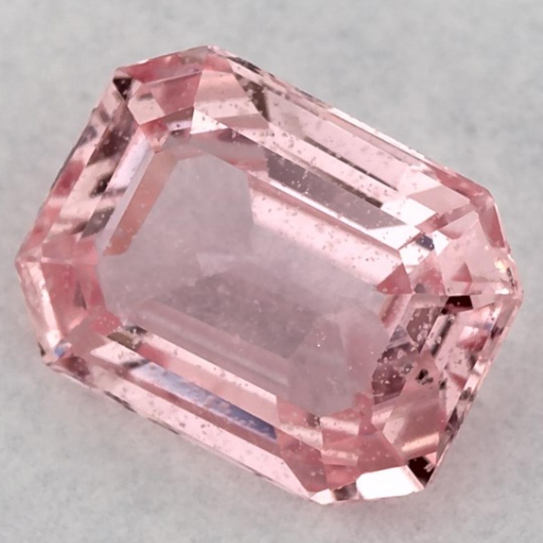 0.99 Ct Pink Sapphire Octagon Cut Loose Gemstone (Achteckschliff) im Angebot