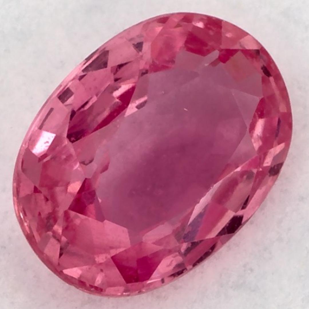 0.99 Karat Rosa Saphir Oval Loser Edelstein (Ovalschliff) im Angebot