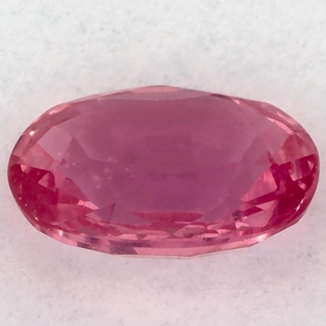 0.99 Karat Rosa Saphir Oval Loser Edelstein im Zustand „Neu“ im Angebot in Fort Lee, NJ