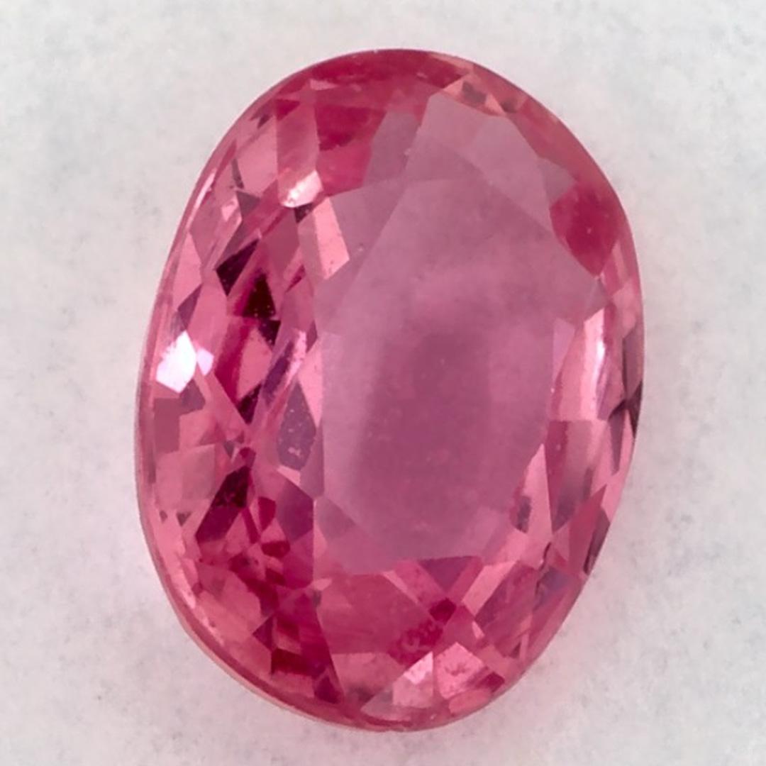 0.99 Karat Rosa Saphir Oval Loser Edelstein im Angebot 2