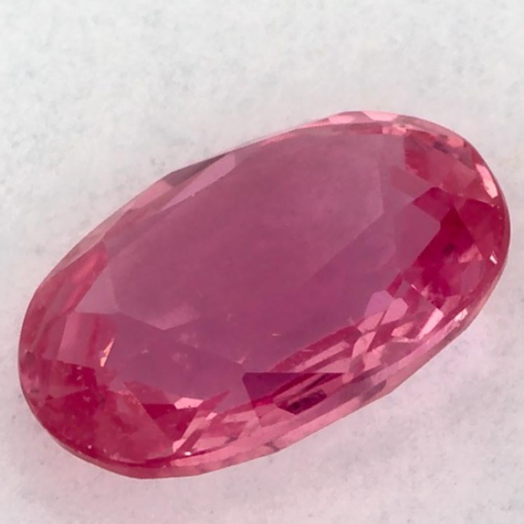 0.99 Karat Rosa Saphir Oval Loser Edelstein im Angebot 3