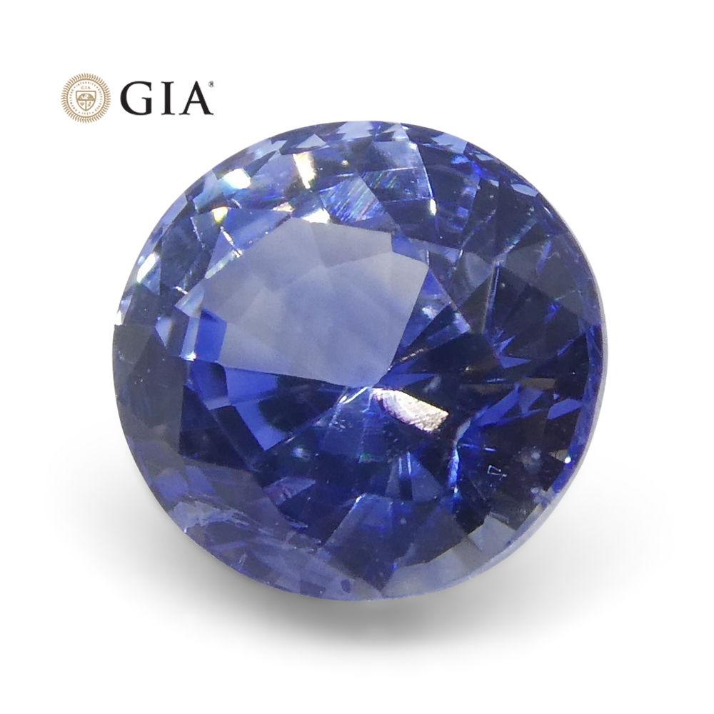 0.99 Carat Round Sapphire GIA Certified Madagascar For Sale 2