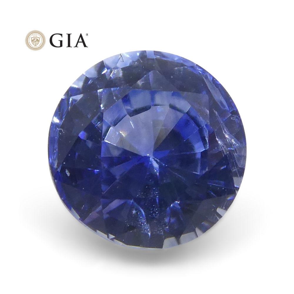 0.99 Carat Round Sapphire GIA Certified Madagascar For Sale 3