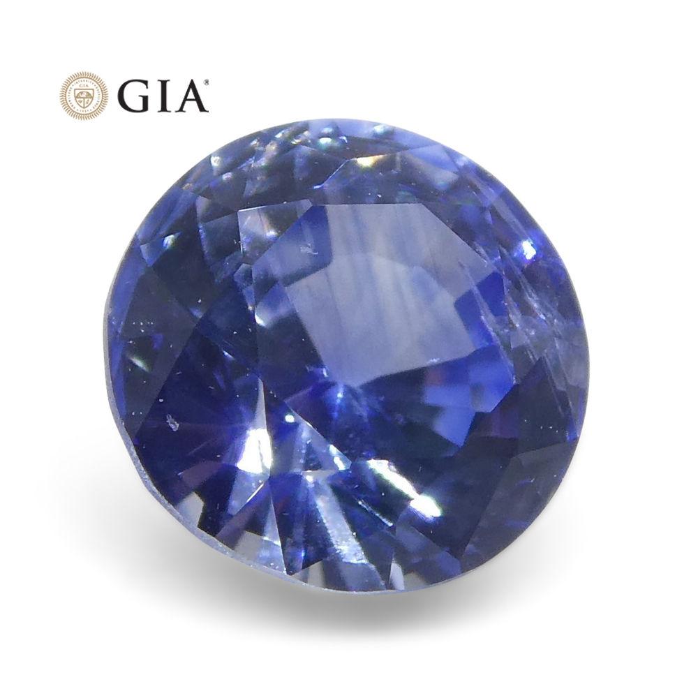 0.99 ct Round Sapphire GIA Certified Madagascar For Sale 4