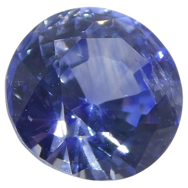 0.99 Carat Round Sapphire GIA Certified Madagascar For Sale