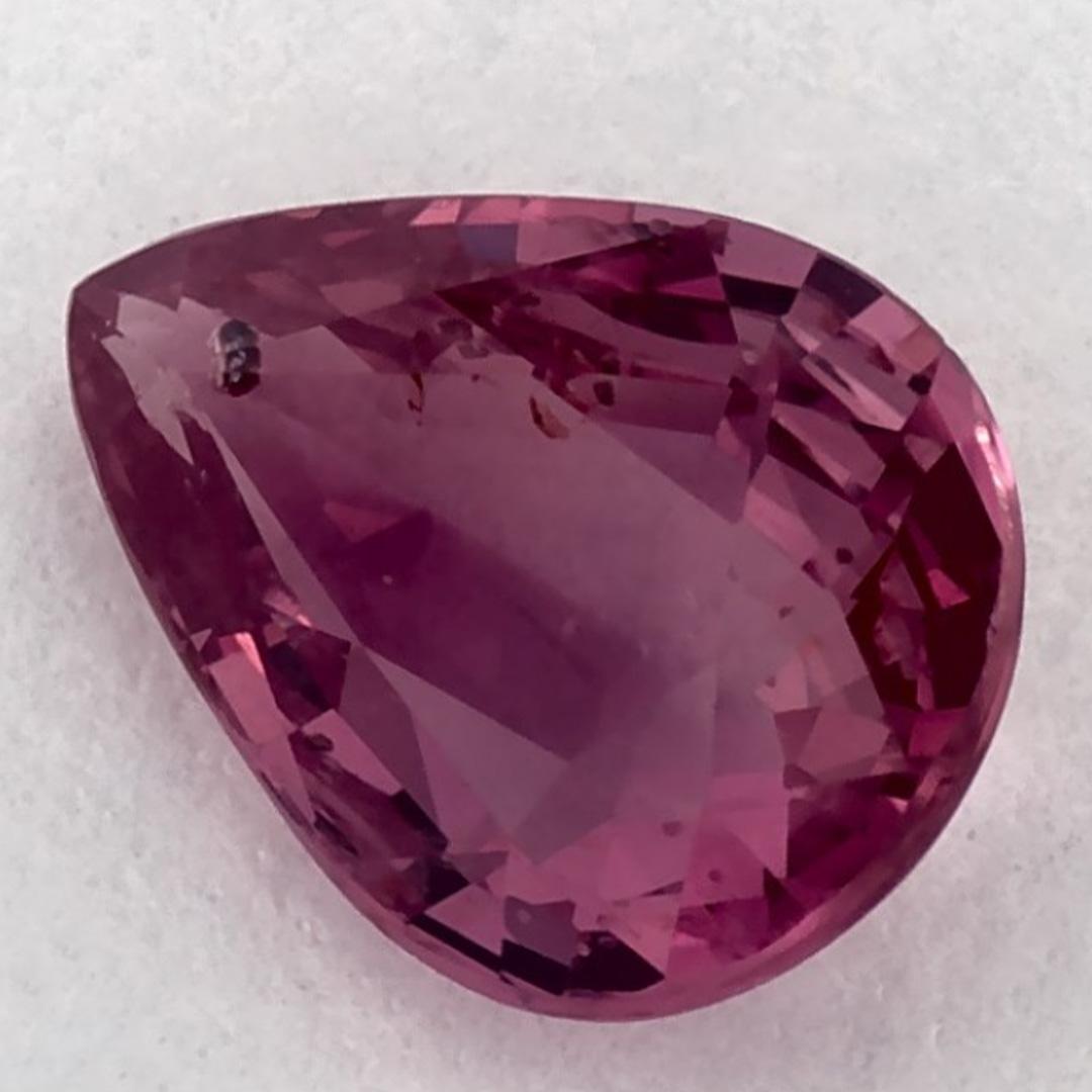 Pear Cut 0.99 Ct Ruby Pear Loose Gemstone For Sale