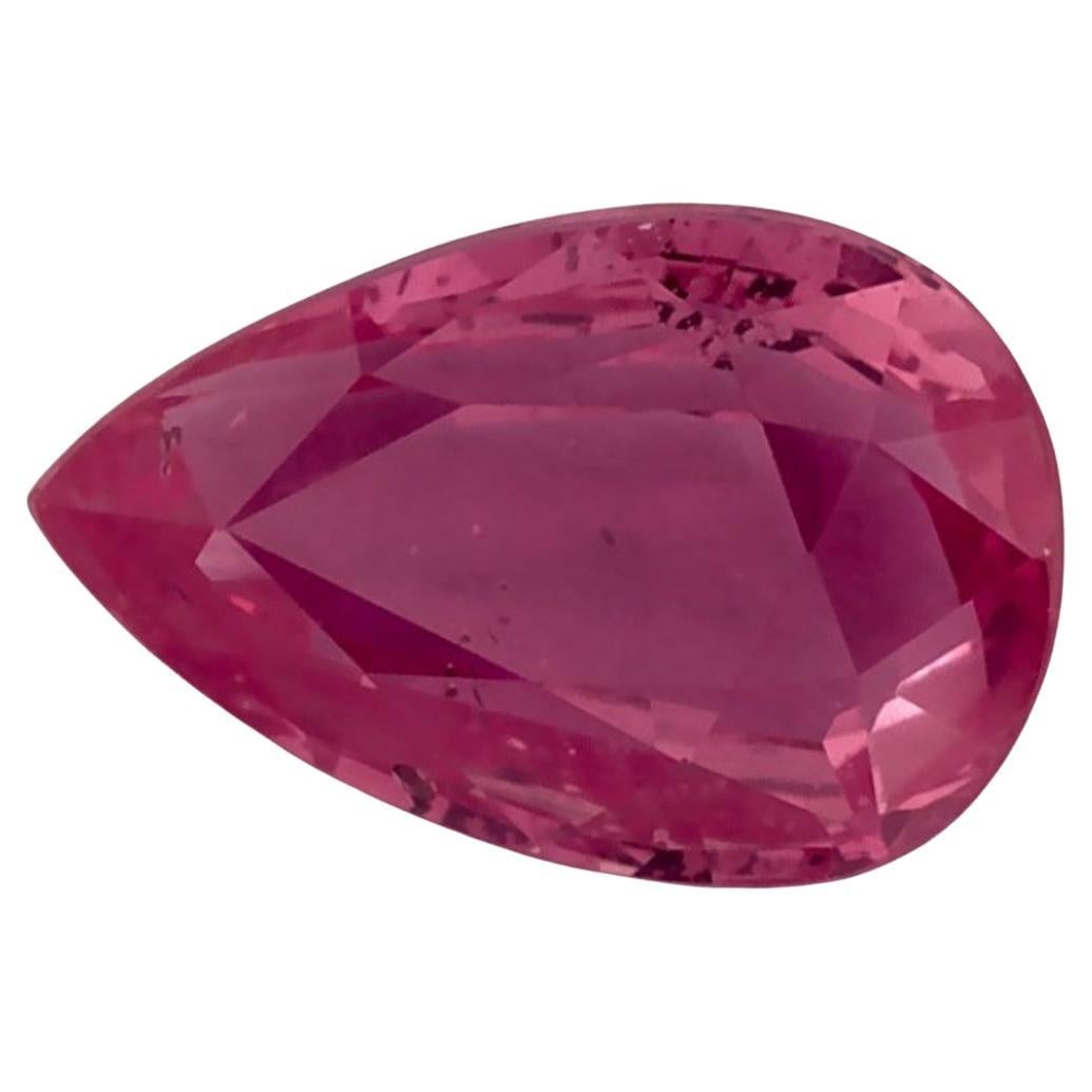 0.99 Ct Ruby Pear Loose Gemstone