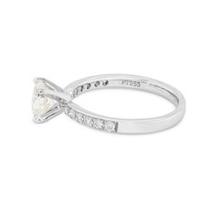 Anello di fidanzamento in platino con diamante da 0,99 carati