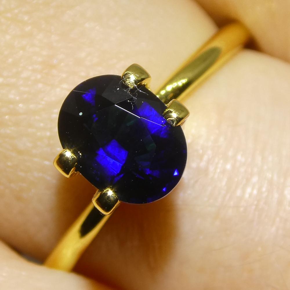 0,99ct Ovaler Blauer Saphir aus Madgaskar im Angebot 8
