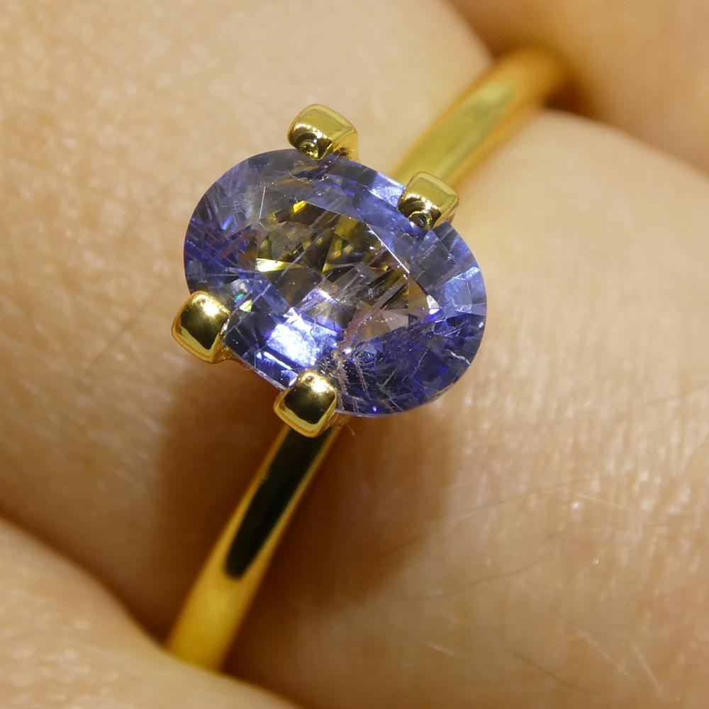 0,99ct Ovaler Blauer Saphir aus Sri Lanka im Angebot 7