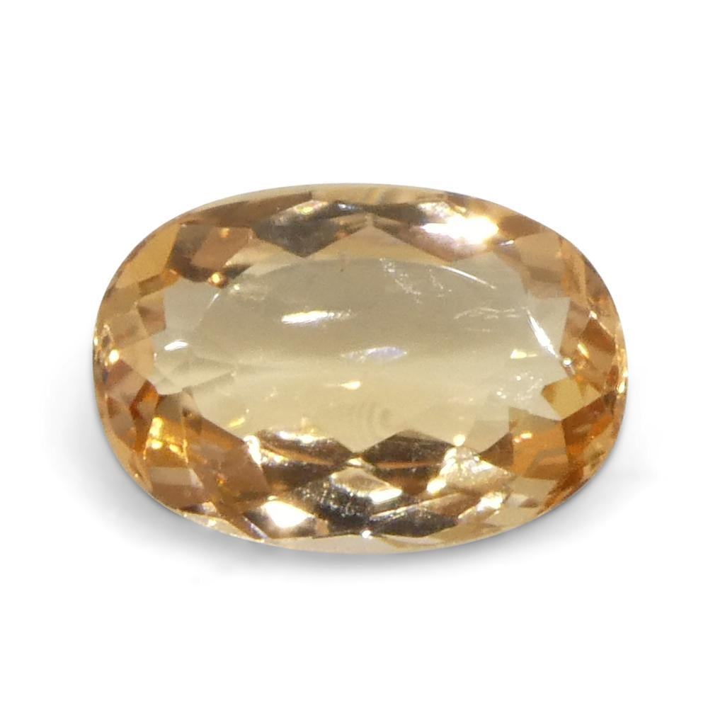 0.99ct Oval Orange Imperial Topaz from Brazil Unheated For Sale 5