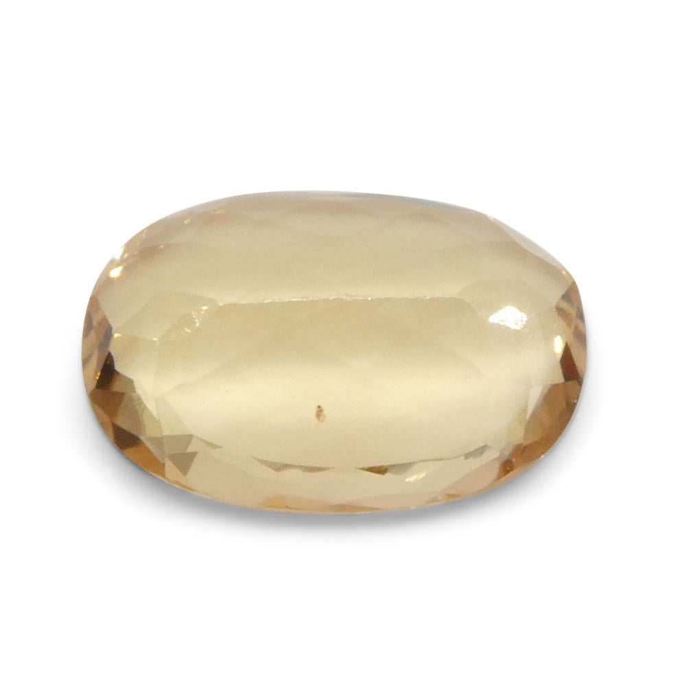 0.99ct Oval Orange Imperial Topaz from Brazil Unheated For Sale 6