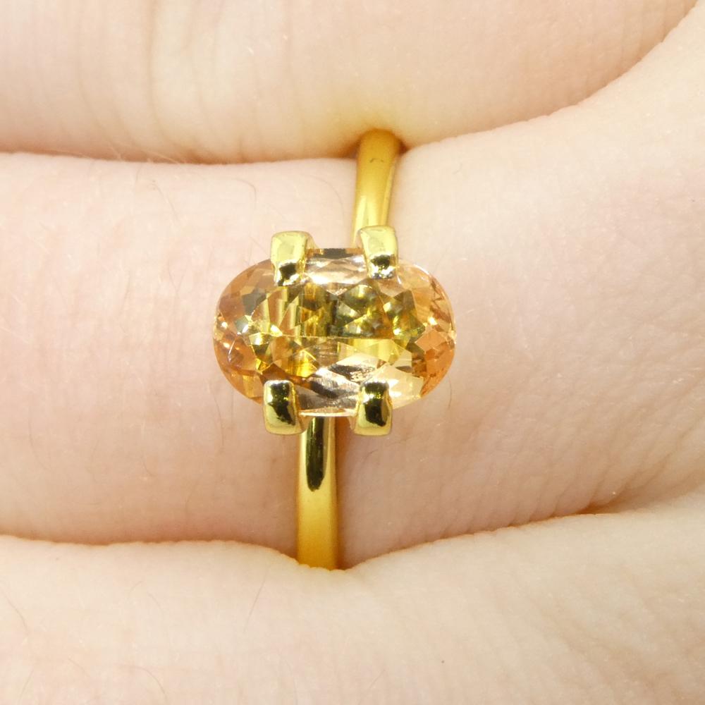 0.99ct Oval Orange Imperial Topaz from Brazil Unheated For Sale 8