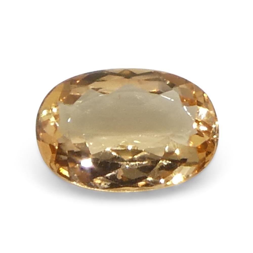 0.99ct Oval Orange Imperial Topaz from Brazil Unheated In New Condition For Sale In Toronto, Ontario