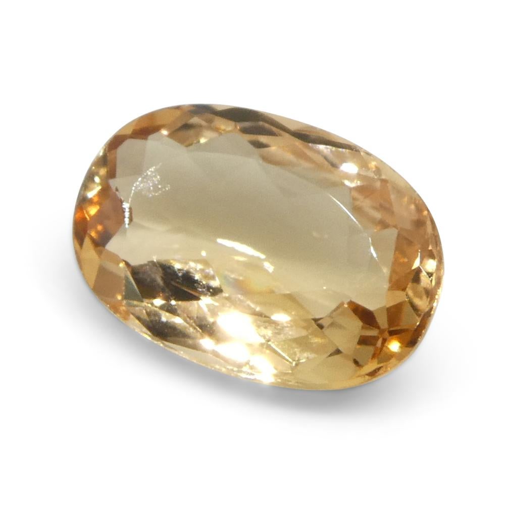 0.99ct Oval Orange Imperial Topaz from Brazil Unheated For Sale 2
