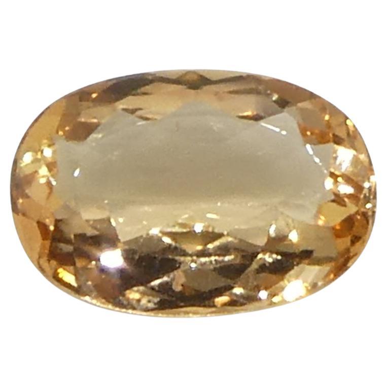 0.99ct Oval Orange Imperial Topaz from Brazil Unheated For Sale
