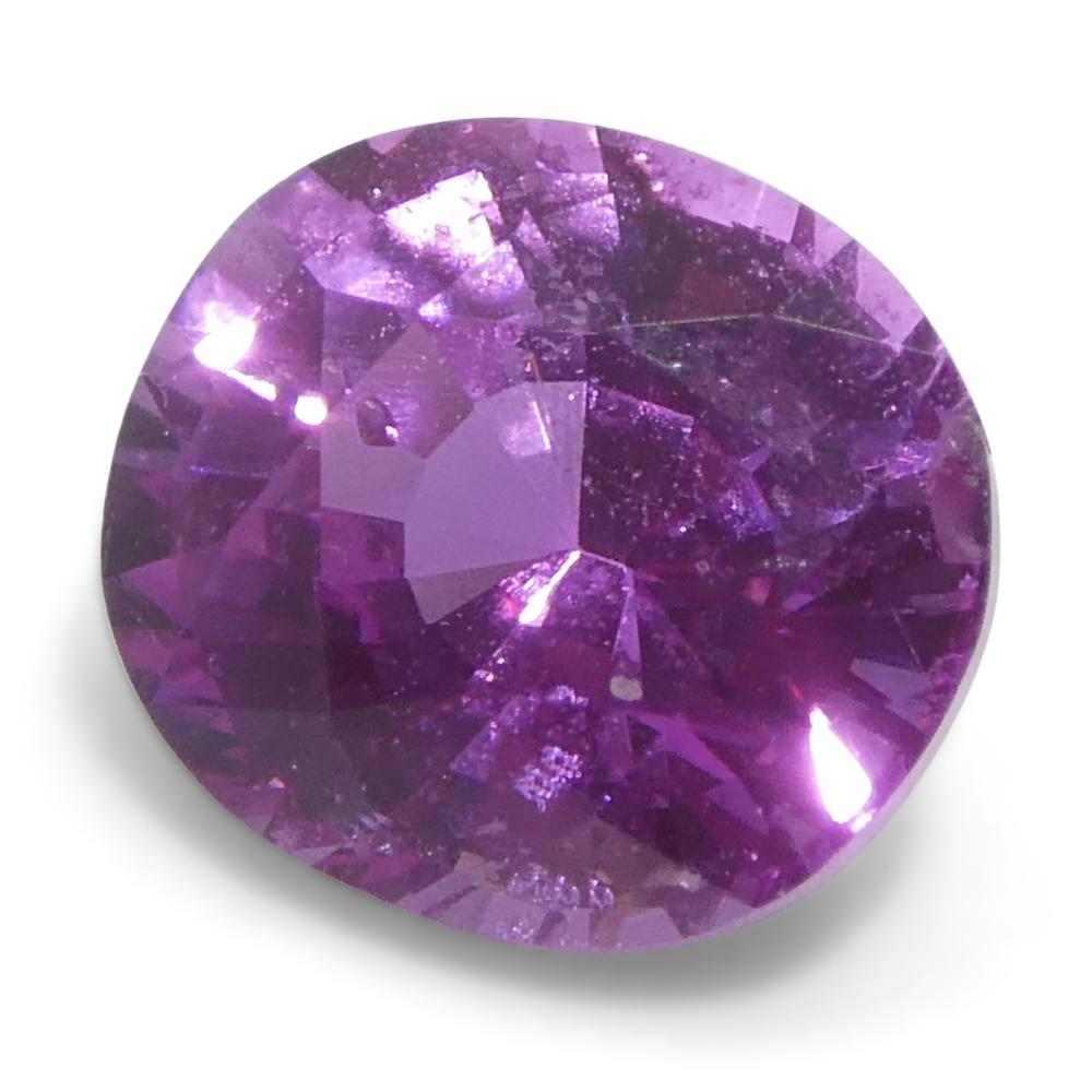 0,99ct Zaffiro ovale rosa-viola del Madagascar in vendita 5