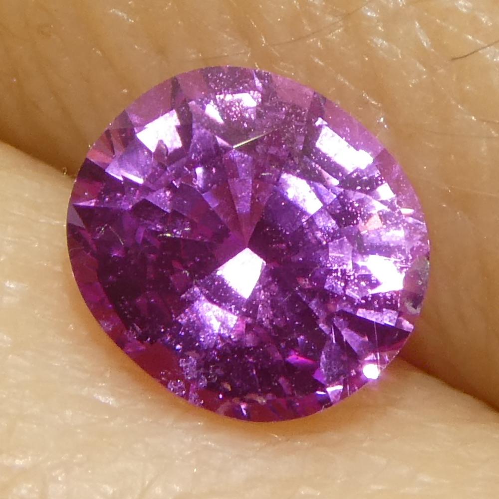0,99ct Zaffiro ovale rosa-viola del Madagascar in vendita 6