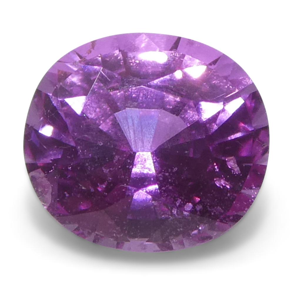 0,99ct Zaffiro ovale rosa-viola del Madagascar in vendita 1