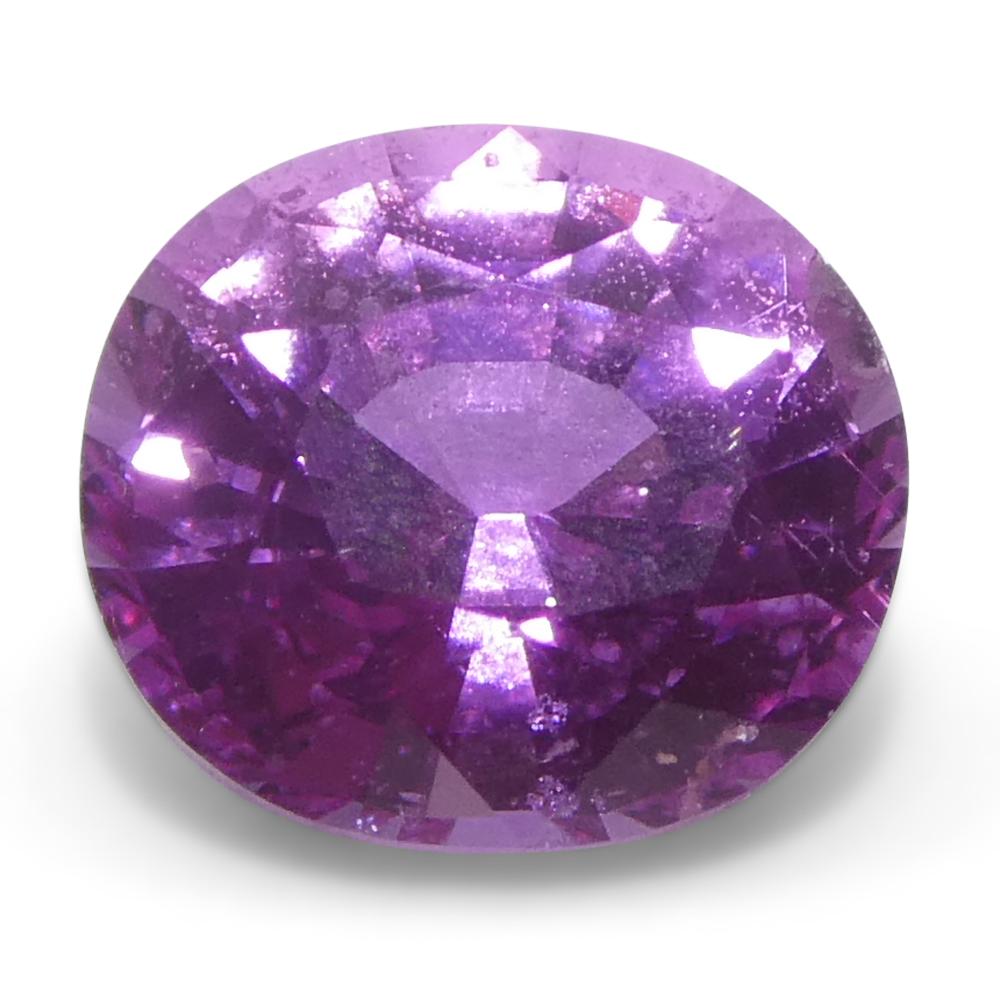 0,99ct Zaffiro ovale rosa-viola del Madagascar in vendita 2