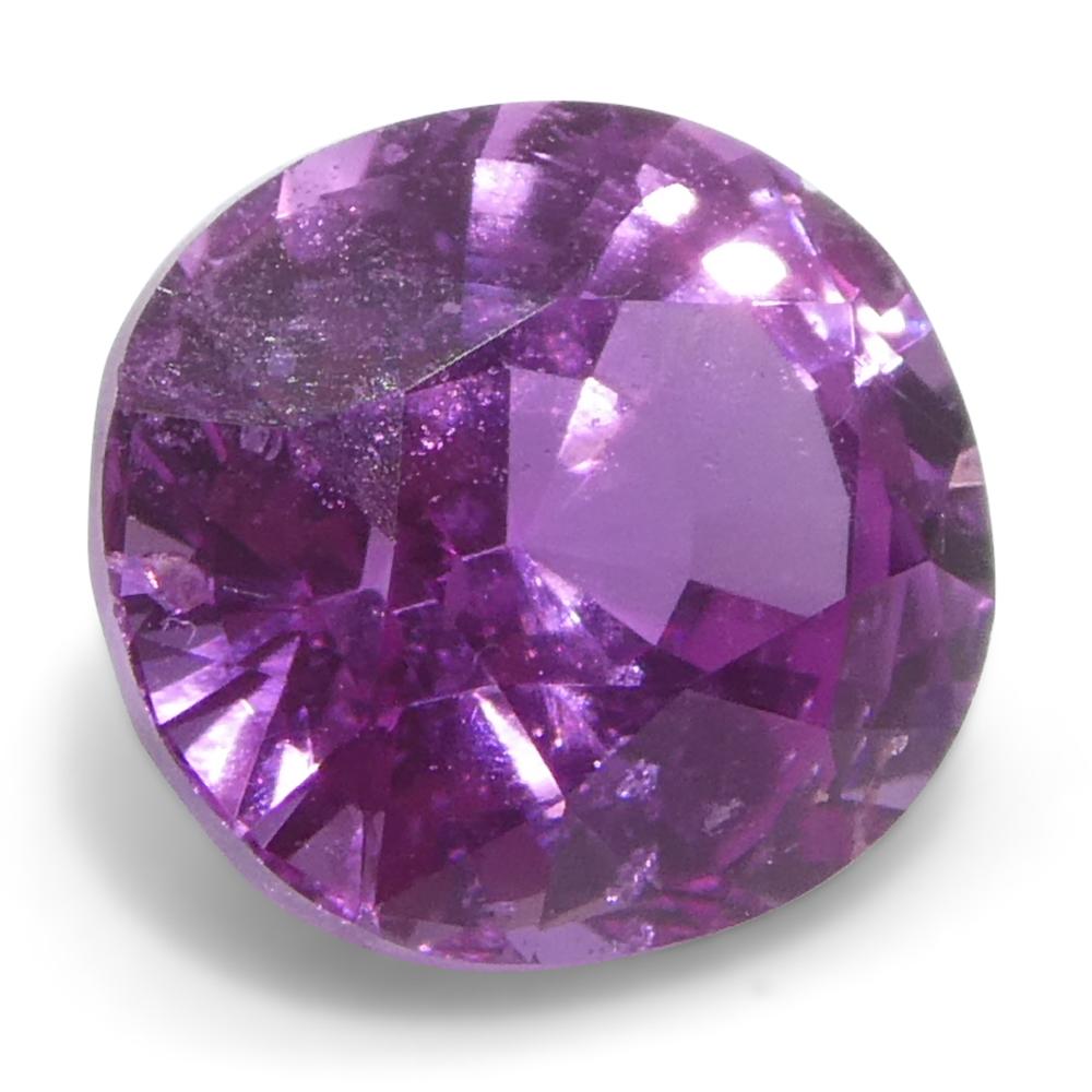 0,99ct Zaffiro ovale rosa-viola del Madagascar in vendita 3