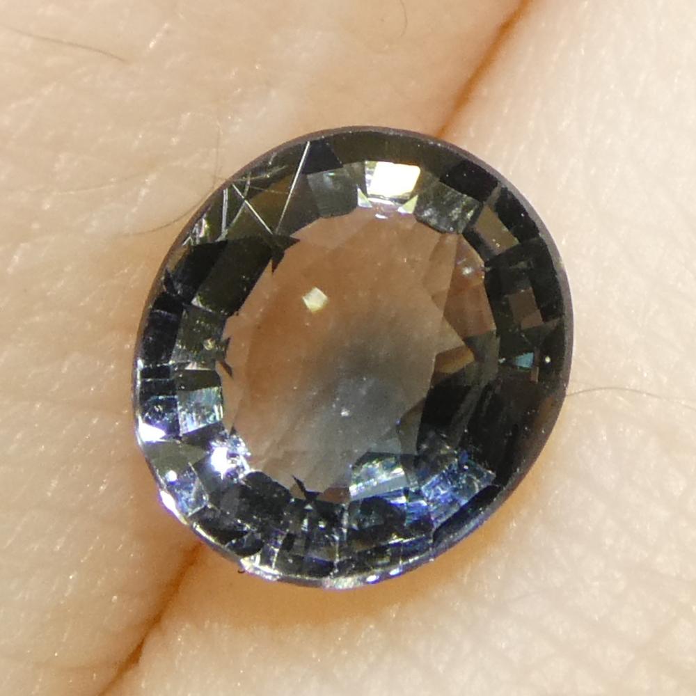 0.99ct Oval Teal Blue/White Parti-Colour Sapphire from Tanzania 6