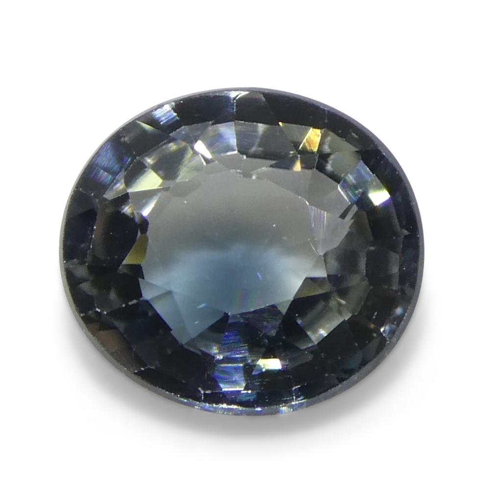 0.99ct Oval Teal Blue/White Parti-Colour Sapphire from Tanzania 1