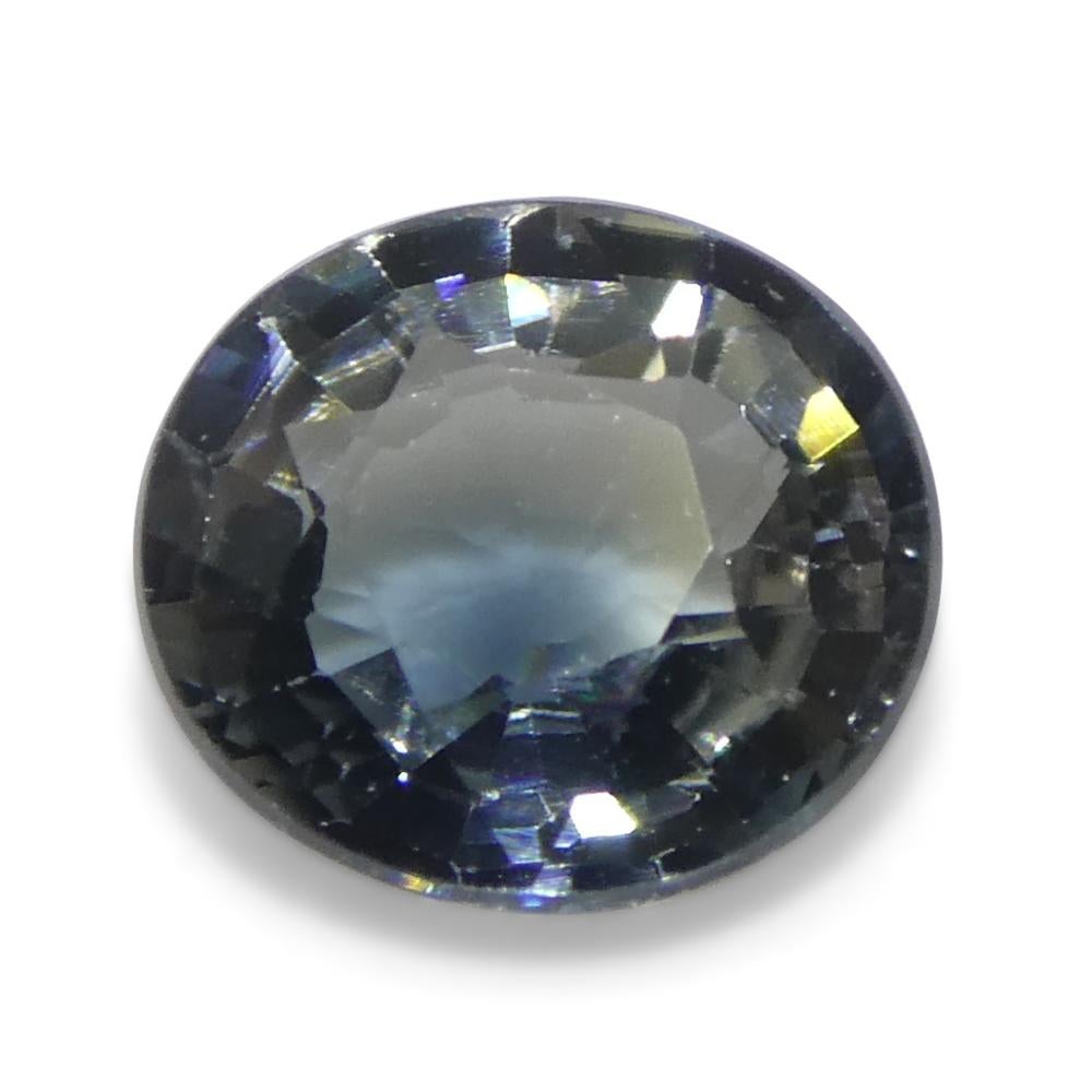 0.99ct Oval Teal Blue/White Parti-Colour Sapphire from Tanzania 2