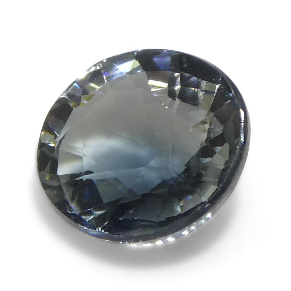 0.99ct Oval Teal Blue/White Parti-Colour Sapphire from Tanzania 4