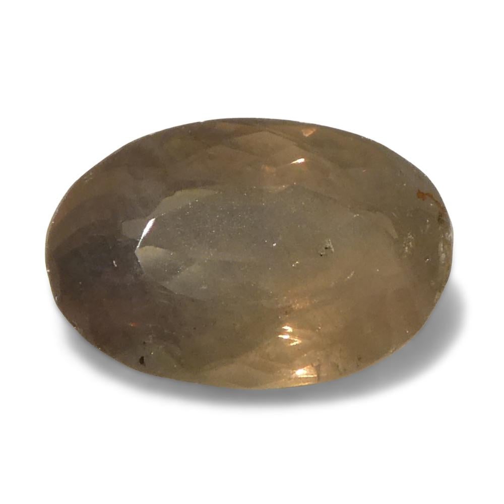 0.99ct Oval Yellowish Green to Yellowish Brown Alexandrite dal Brasile in vendita 6