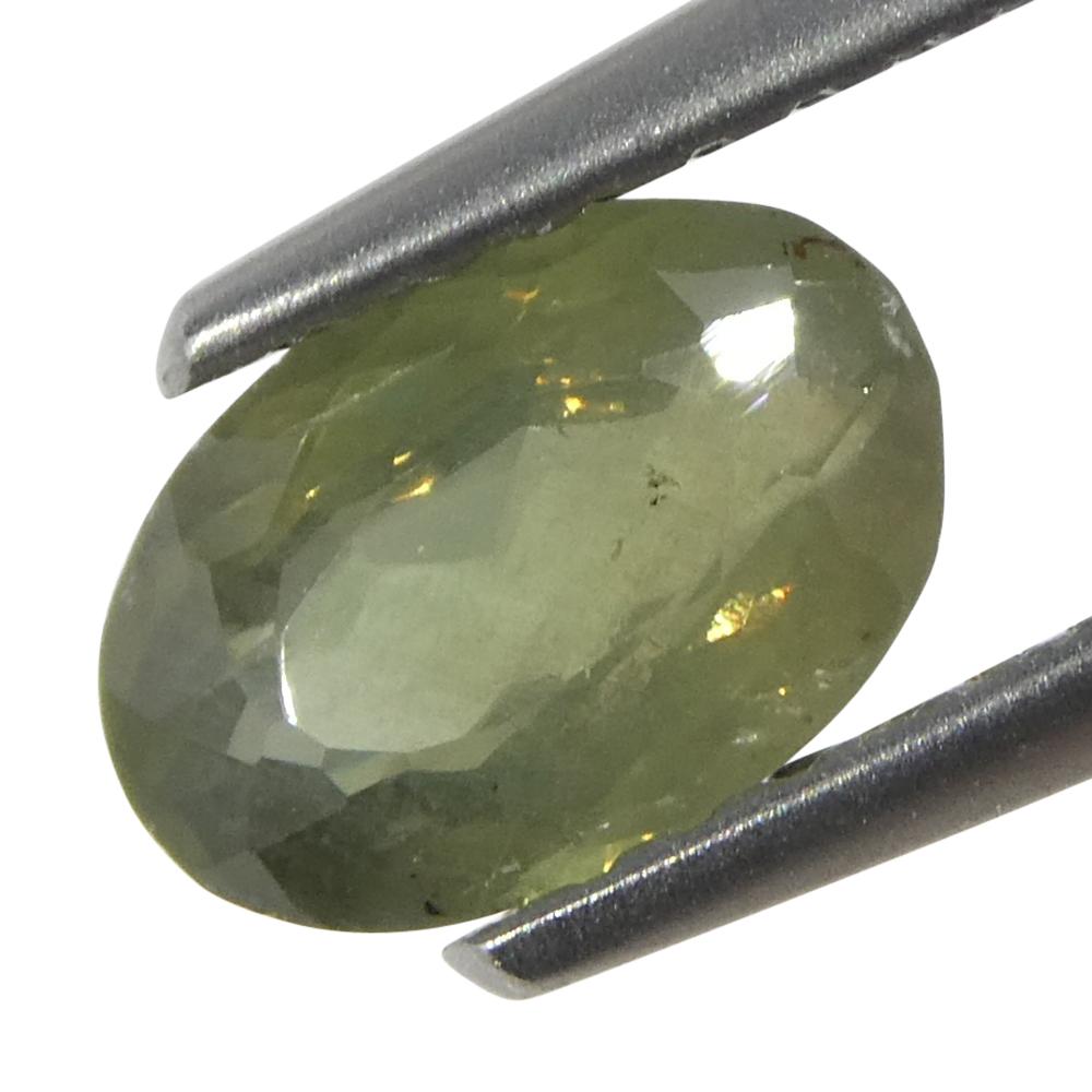 0.99ct Oval Yellowish Green to Yellowish Brown Alexandrite dal Brasile In condizioni Nuovo in vendita a Toronto, Ontario