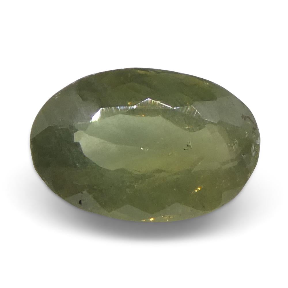 0.99ct Oval Yellowish Green to Yellowish Brown Alexandrite dal Brasile in vendita 1