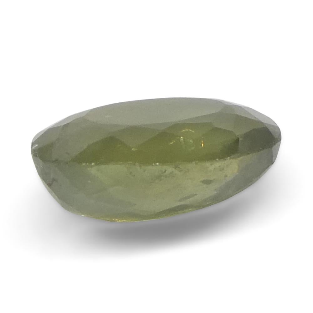 0.99ct Oval Yellowish Green to Yellowish Brown Alexandrite dal Brasile in vendita 3