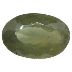 0.99ct Ovaler gelblich grüner bis gelblich brauner Alexandrit aus Brasilien
