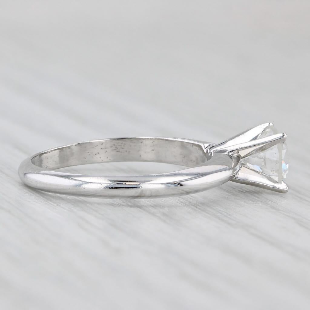 0,99 Karat runder Diamant Solitär Verlobungsring Platin Größe 6,25 GIA für Damen oder Herren im Angebot