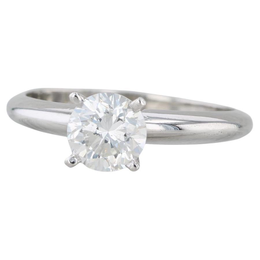 0.99ct Round Diamond Solitaire Engagement Ring Platinum Size 6.25 GIA