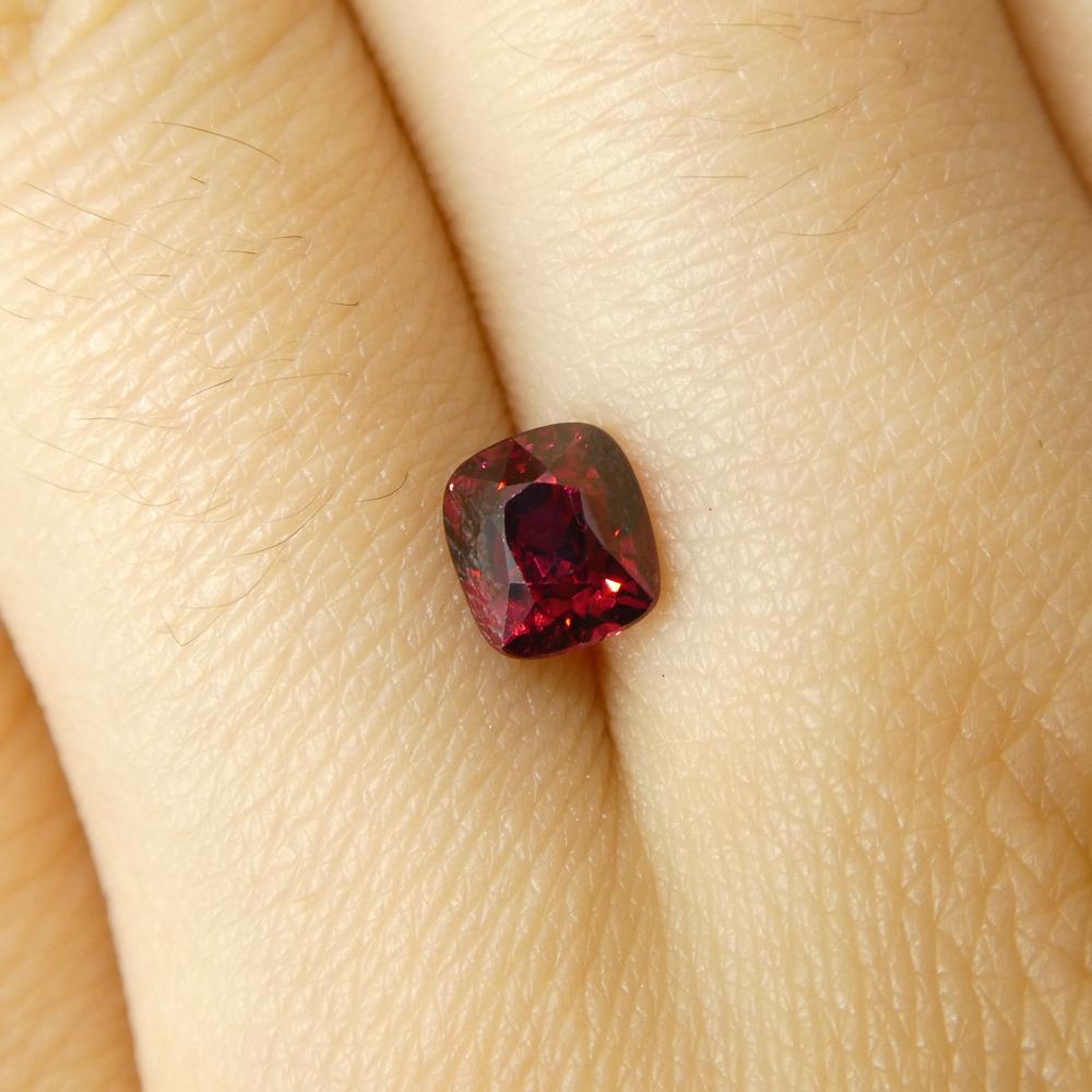 0.9ct Cushion Red Jedi Spinel from Sri Lanka In New Condition For Sale In Toronto, Ontario