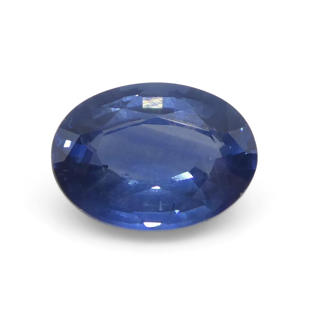 0.9 Karat ovaler blauer Saphir aus Thailand im Zustand „Neu“ im Angebot in Toronto, Ontario