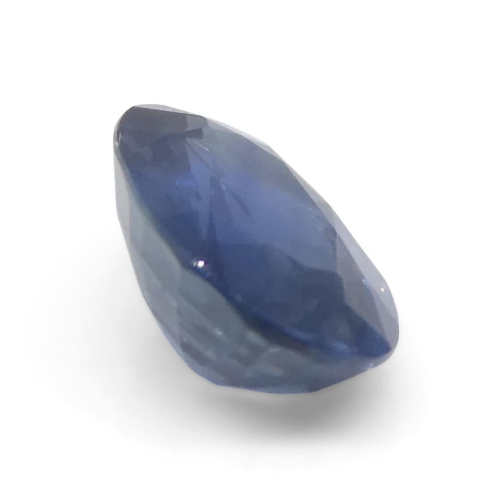 Saphir bleu ovale de 0.9 carat de Thaïlande en vente 1