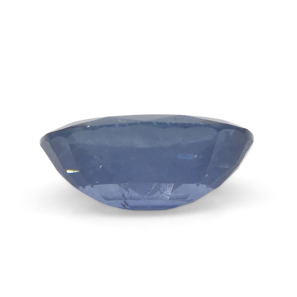 Saphir bleu ovale de 0.9 carat de Thaïlande en vente 3