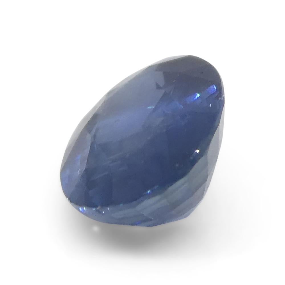 Saphir bleu ovale de 0.9 carat de Thaïlande en vente 4