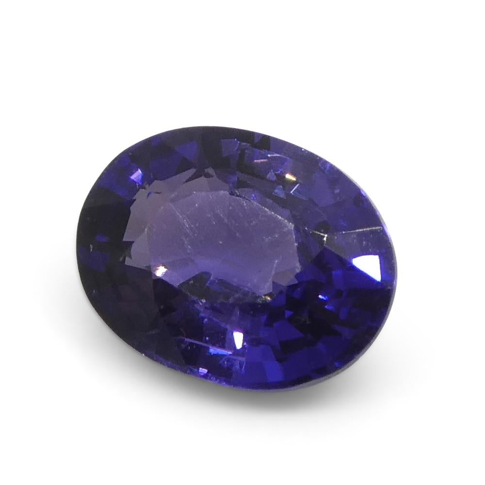 0.9ct Oval Purple Sapphire from East Africa, Unheated For Sale 5