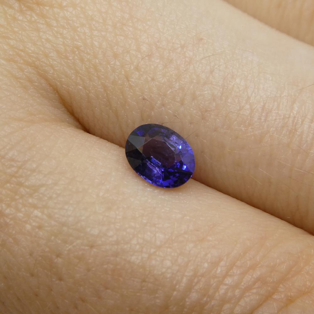 0.9ct Oval Purple Sapphire from East Africa, Unheated For Sale 6