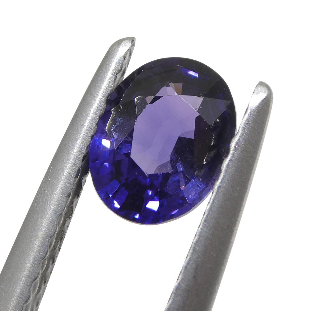 0.9ct Oval Purple Sapphire from East Africa, Unheated For Sale 7